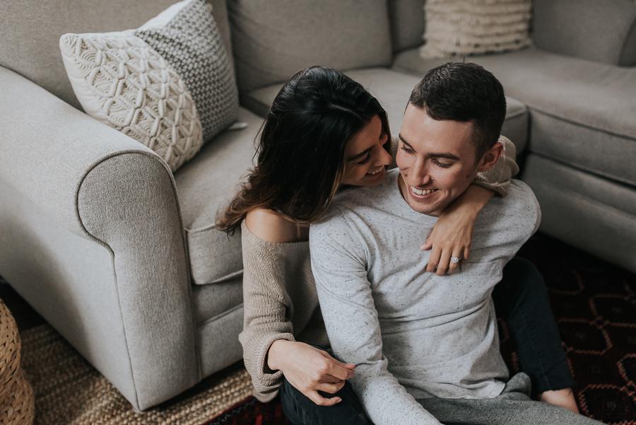 Intimate Home Engagement Session by Morgan Ellis Photography Philly In Love Philadelphia Weddings