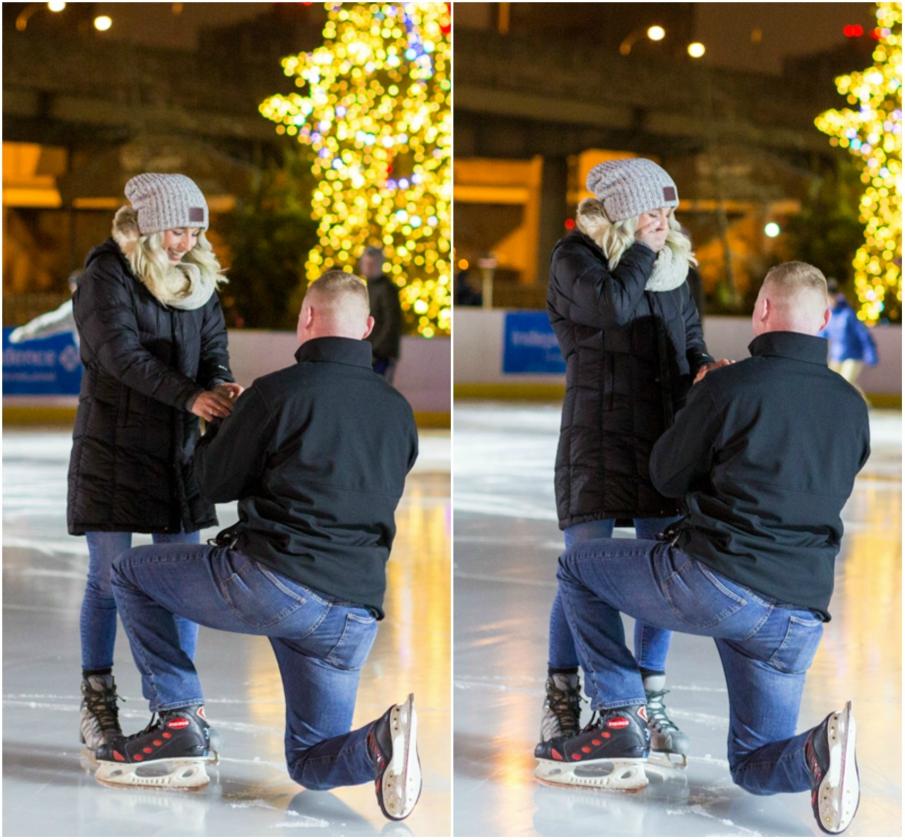 Proposal at Blue Cross Riverrink by Tami and Ryan Photography Philadelphia Photographer Philly In Love Philadelphia Wedding