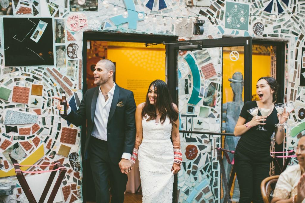 Indian American Wedding at Philadelphia's Magic Gardens All Heart Photo and Video Seedling and Sage Catering Philly In Love Philadelphia Weddings Philadelphia Wedding Vendors