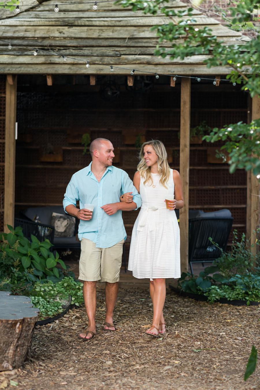 Charming Engagement Session at PHS Pop Up Garden South Street Emerald Stone Photography Philly In Love Philadelphia Wedding Blog Philadelphia Weddings Venues Vendors