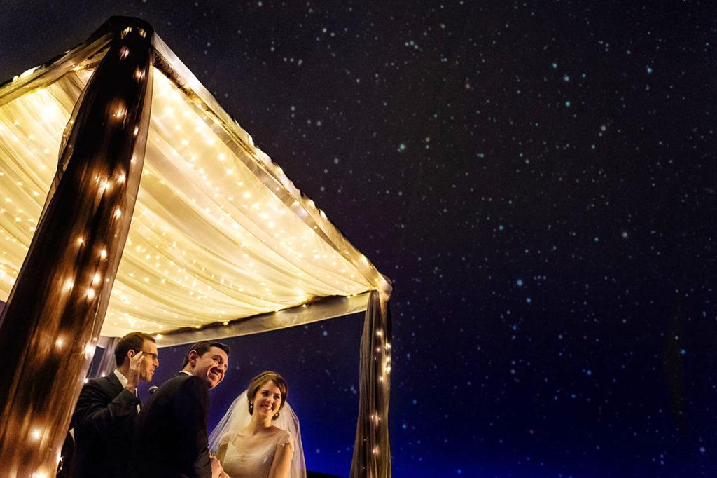 jewish bride and groom under the star, daniel moyer photography
