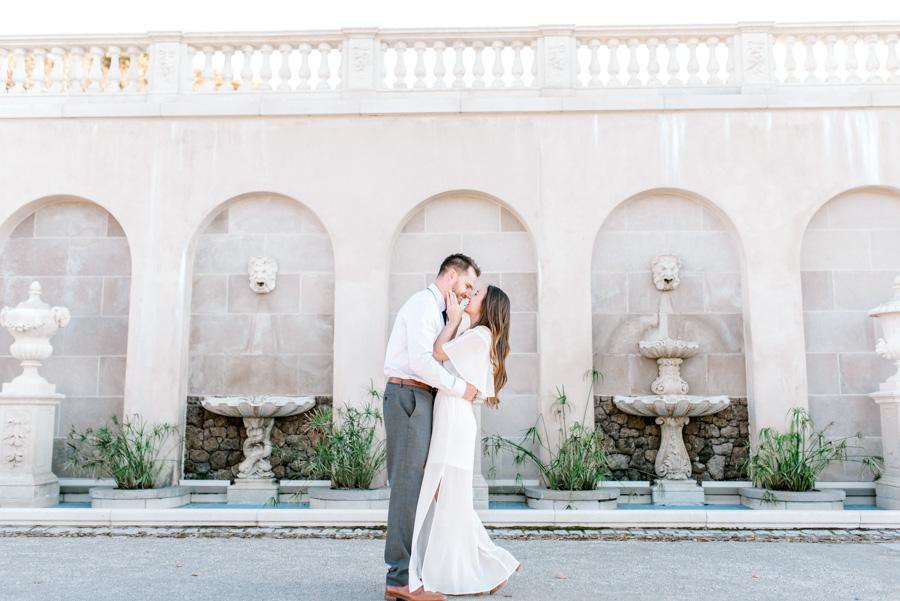 happy couple at longwood gardens fountains by clicke photography and philly in love blog