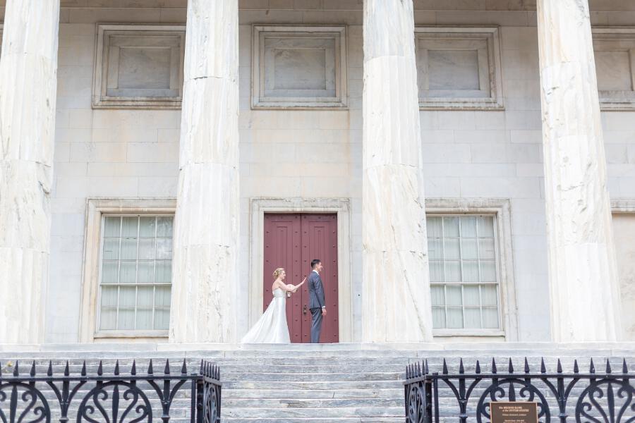 Second Bank of the United States wedding photo, tami ryan photography