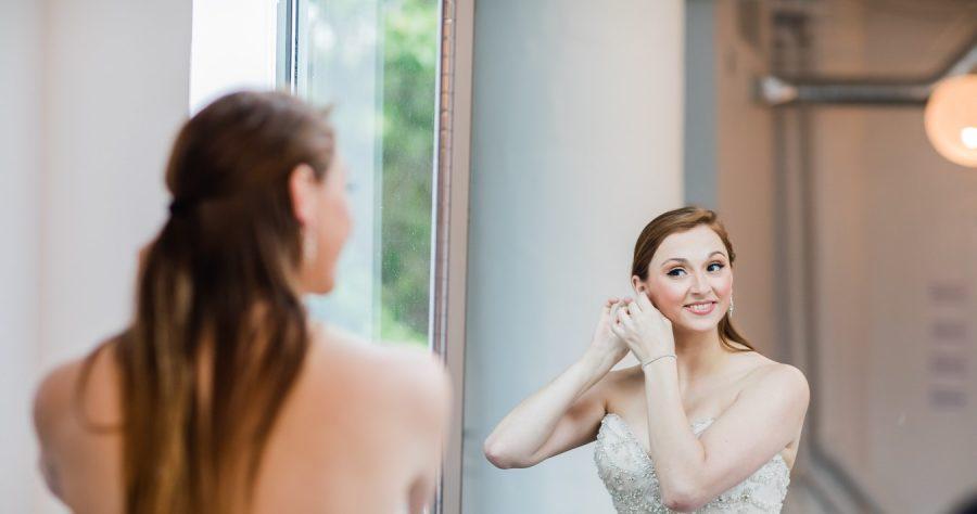 bride to be getting ready