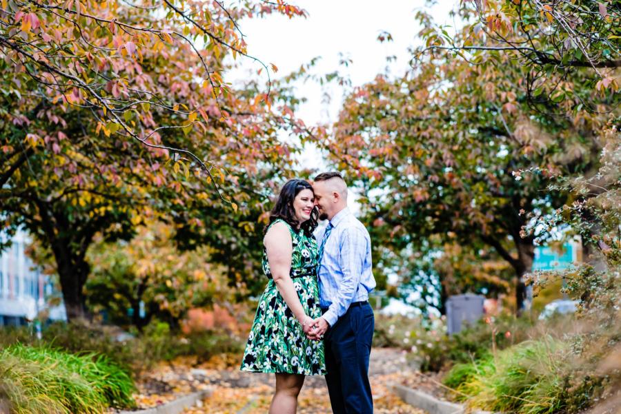couple at engagement session