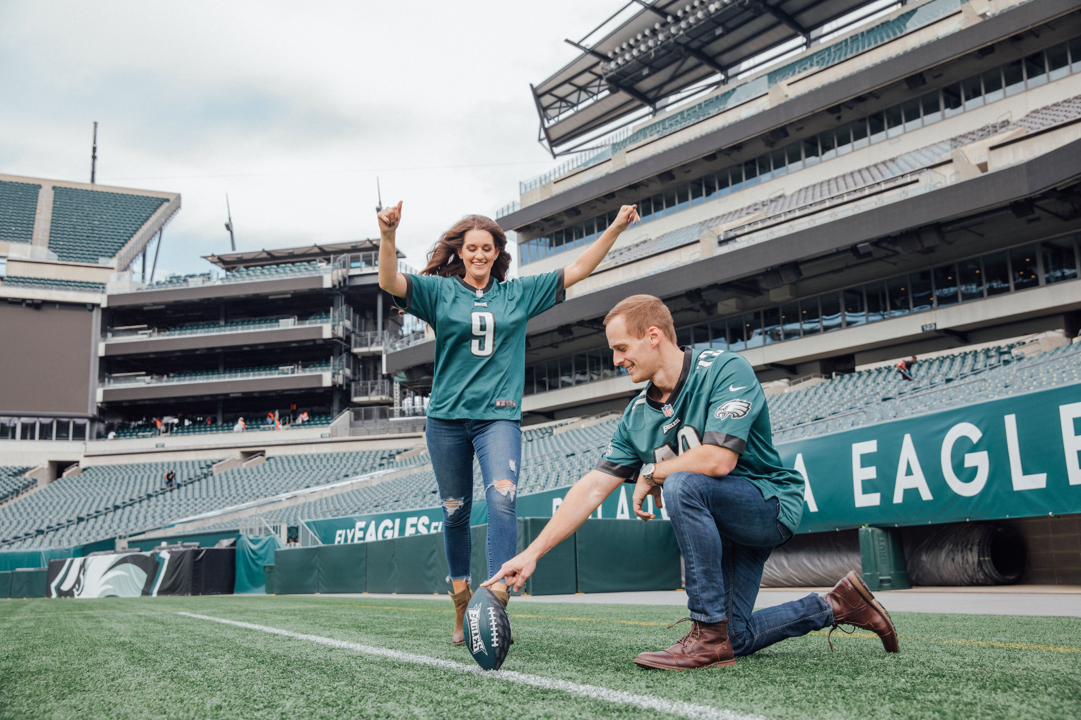 Philadelphia Eagles Engagement Session by Alison Leigh Photography