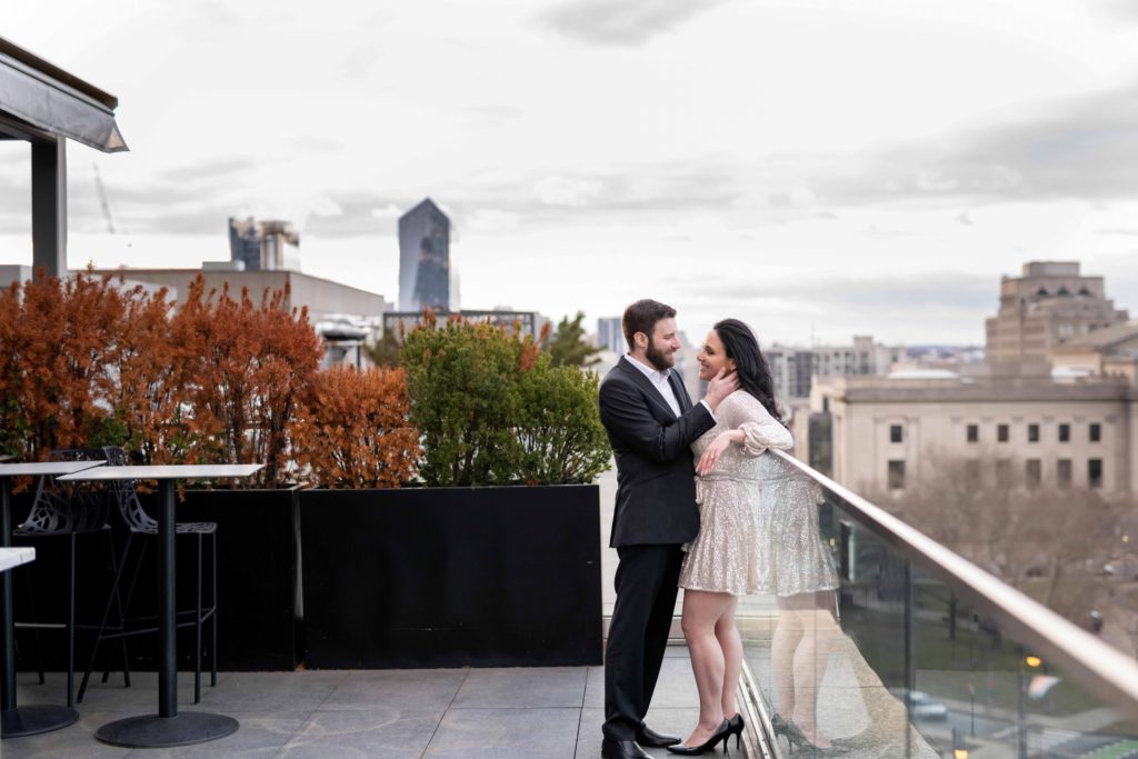 Engagement Session, Logan Hotel Rooftop Lounge